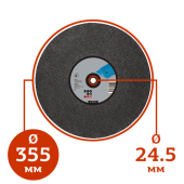 Круг отрезной по металлу 355х24.5 мм в компании ГенПрокат