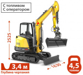 Аренда мини экскаватора Wacker Neuson ET35 в компании ГенПрокат