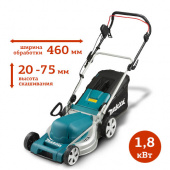 Аренда электрической газонокосилки Makita ELM4620 в компании ГенПрокат