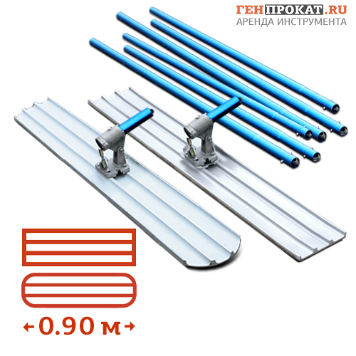 Аренда двух гладилок для бетона (прямоугольная  и закругленная), 0,90 м в компании ГенПрокат