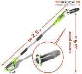 Аренда кустореза / высотореза электрического Greenworks GPS7220 в компании ГенПрокат