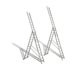 Алюминиевые трехсекционные лестницы