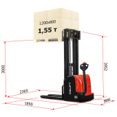 Аренда штабелера самоходного электрического (3,0 м / 1,55 т) в компании ГенПрокат